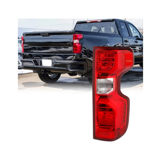 Tail Light Assembly Compatible with 2019 2020 2021 2022 Chevy Silverado 1500 GM2800308 Braking Lamps, Bulbs and Harness Included, Rear Right Side Replacement.