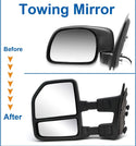 Towing mirrors for Ford F250 F350 F450 F550. Superduty Power heated , turn Signal 1999 - 2016