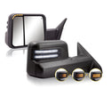 New Style Towing Mirrors Fits Dodge Ram 2009 - 2018 Black Pair Power Heated
