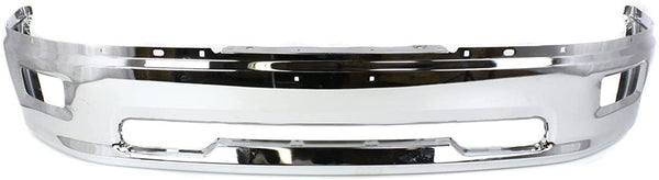 For CH1002386 Dodge Ram BUMPER FR FACE BAR CHROME W/FOG LAMP HOLE W/O SPORT 2009 - 2012