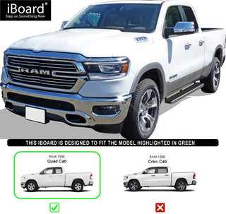 6" IBoard Running boards Fits Dodge Ram 2019 - 2021 ( New Body Style  ( Will not Fit 2019 - 2021 Classic ) IB04FAE9A Quad cab