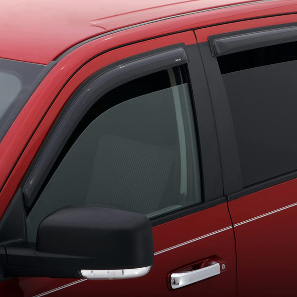 Auto Vent Shade 94528 Original Vent Visor Side Window Deflector Dark Smoke, 4-Piece Set for 2014-2018 Silverado/Sierra 1500, 2015-2018 Silverado/Sierra 2500HD and 3500HD with Extended cab