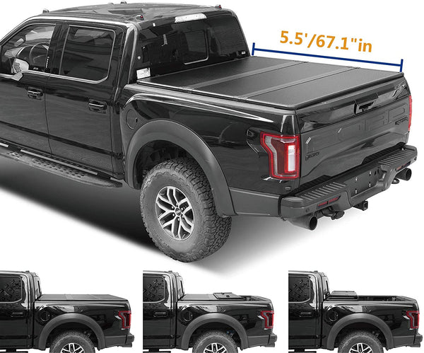 Hard Trifold Tonneau cover for Ford F150  2004 - 2014 5.5 FT