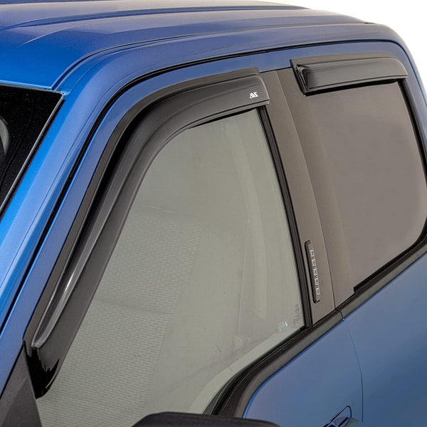 Auto Vent Shade 94536 Original Vent Visor Side Window Deflector Dark Smoke, 4-Piece Set for 2014-2018 Silverado/Sierra 1500, 2015-2018 Silverado/Sierra 2500HD and 3500HD with Crew Cab