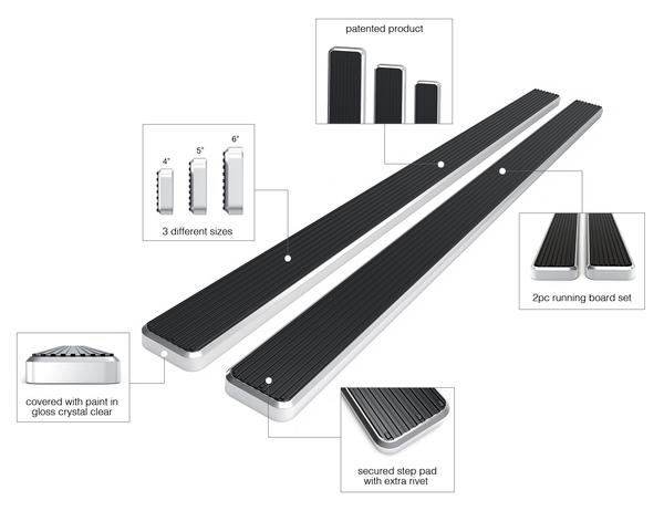 6" IBoard Running boards Fits Ram 2019 - 2021 ( New Body Style ) IB04FBE8A Crew cab ( Will not Fit 2019 - 2021 Classic )
