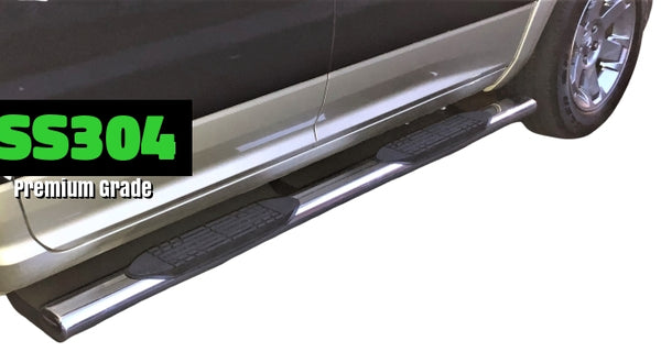 Side step bars for Dodge Ram Quad Cab 1500 2009 - 2018  5" oval Chrome