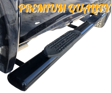 Side step bars for Dodge Ram Quad Cab 1500 2009 - 2018 5" oval Black