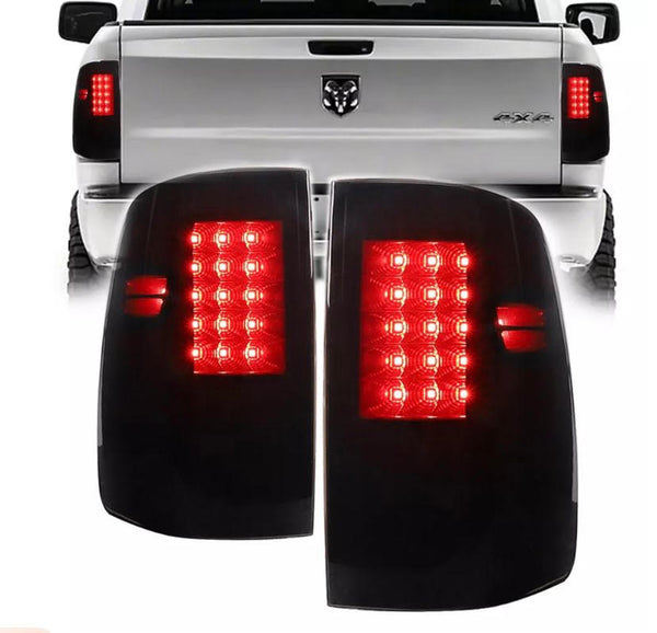 For 2009-2018 Dodge Ram 1500 2500 3500 LED Black Tail Lights Brake Lamps LH & RH